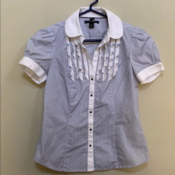 Banana Republic striped button down shirt - Picture 2 of 5